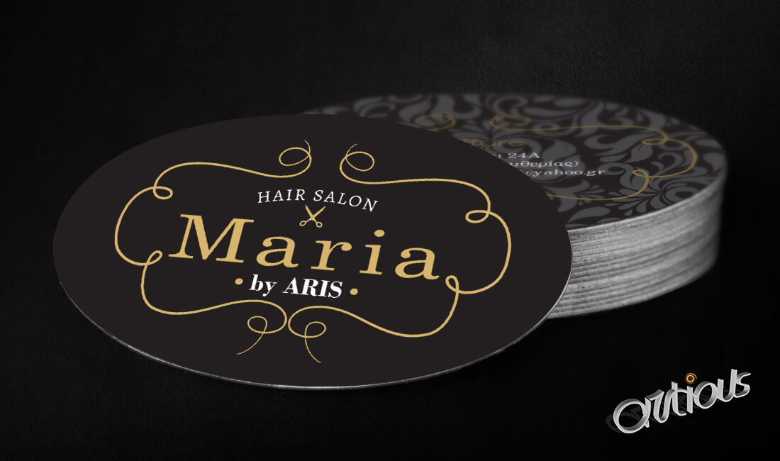 Σχεδιασμός Επαγγελματικής Κάρτας Maria_Hair_Salon